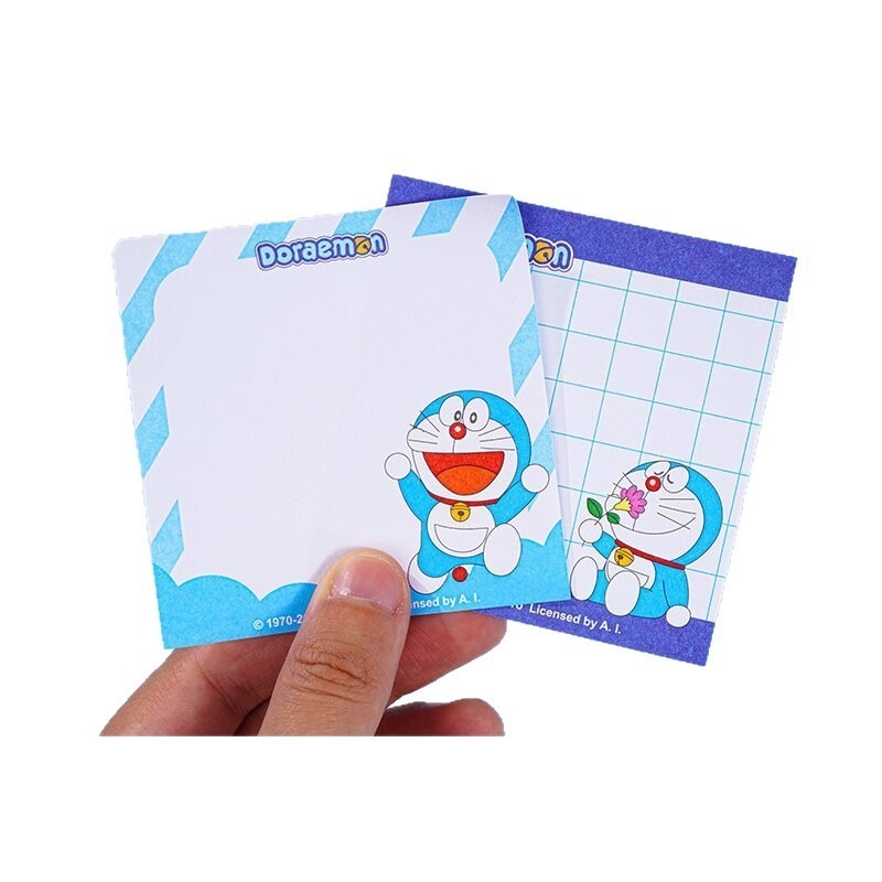 Stationery Office - 4 ชิ้น โดราเอมอน กระดาษโน้ตแบบมีกาว อุปกรณ์สำนักงาน อนิเมะน่ารัก
