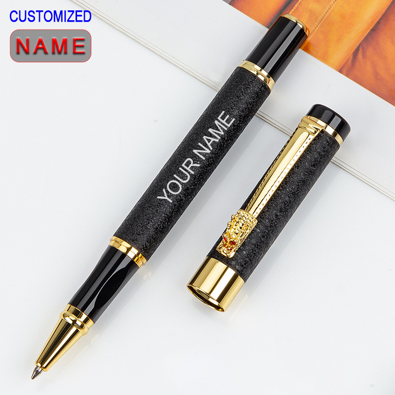 Stationery And Office Supply Stores - แกะสลักที่กําหนดเองปากกาเจลข้อความการเขียนเครื่องเขียนอุปกรณ์สํานักงานอุปกรณ์โรงเรียน 2025 Luxury Store โลหะของขวัญครูสีดํา