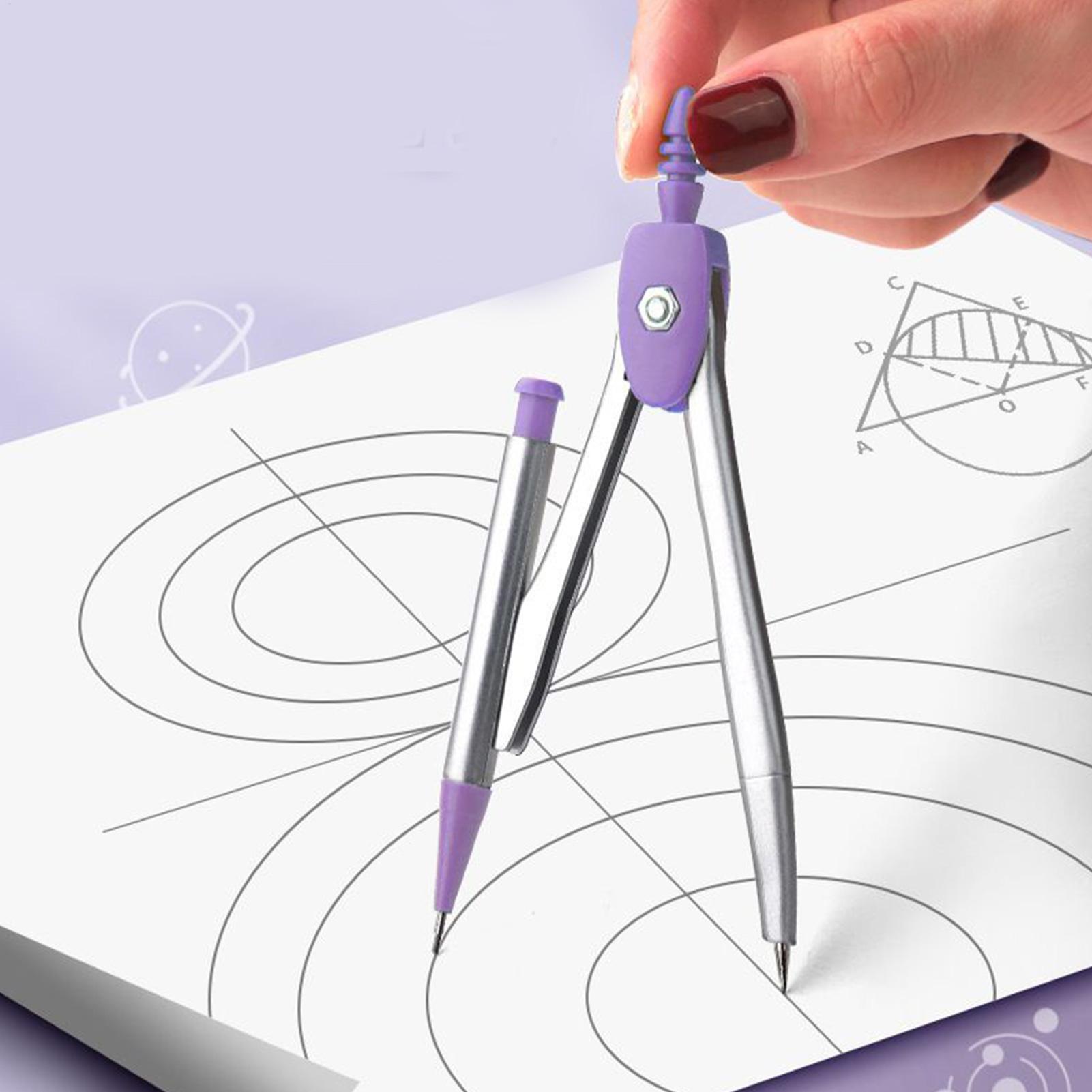 Compass Geometry Set - ชุดเครื่องเขียนเรขาคณิตสำหรับนักเรียน พร้อมไม้บรรทัด วงเวียน และเข็มทิศ ชุดเครื่องมือเขียนแบบ พร้อมกล่องเก็บของ