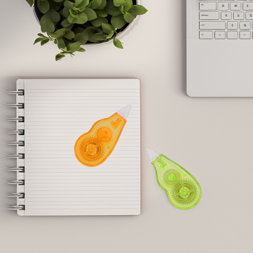 Correction Tape Roller - เทปแก้ไขข้อความสำหรับนักเรียน 12 ชิ้น สีสันสดใส ขนาดเล็ก ใช้งานง่าย
