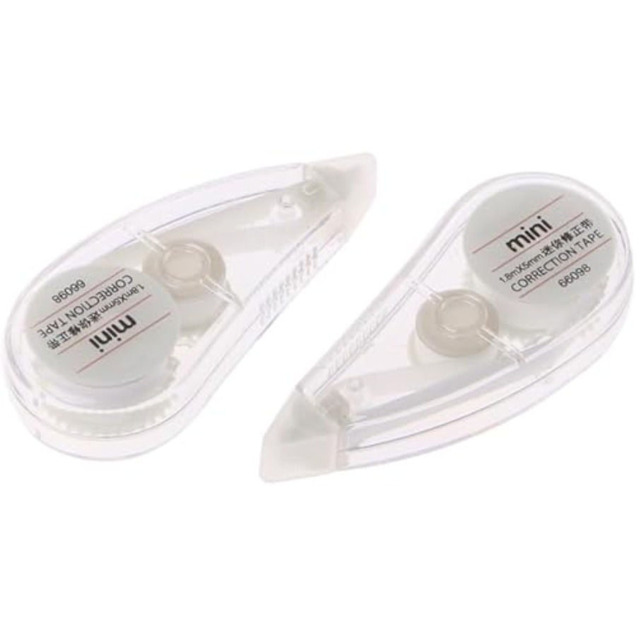 Correction Tape Roller - เทปลบคำผิดสีขาวน่ารัก 2 ชิ้น แบบมินิ สำหรับโรงเรียนและสำนักงาน