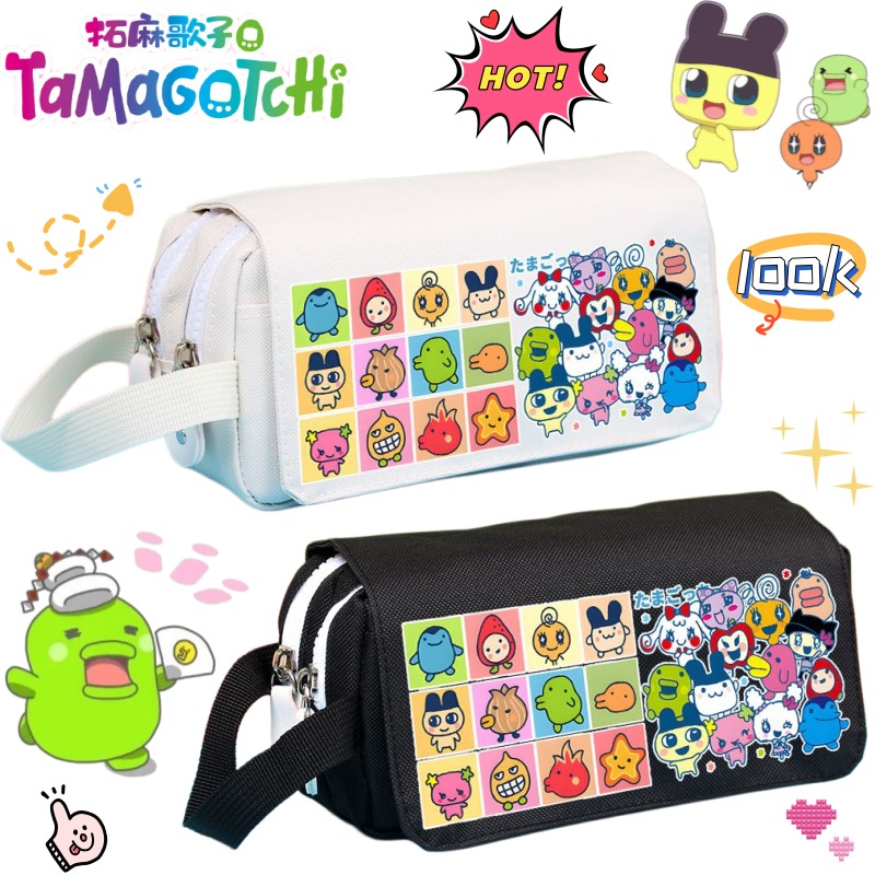 Pencil Case Large - ทามาก็อตจิ คุชิปาตชิ มิมิทชิ มาเมทชิ กล่องใส่ดินสอการ์ตูนลายอนิเมะ กล่องเครื่องเขียนน่ารัก