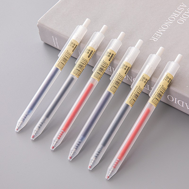Stationery Supply Business - 6/10 ชิ้น 0.5 มิลลิเมตรปากกาเจลแบบพับเก็บได้ชุดสีดํา/หมึกสีฟ้าปากกาลูกลื่นเขียนสํานักงานธุรกิจลายเซ็นโรงเรียนเครื่องเขียน