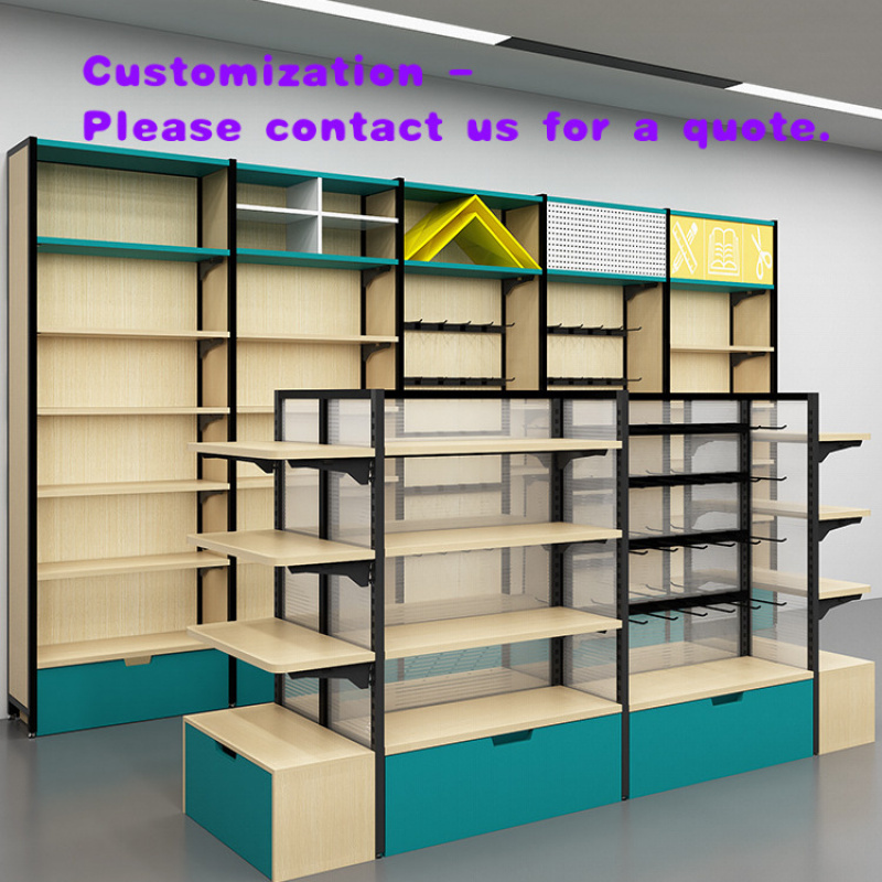 Stationery And Office Supply Stores - ชั้นวางของตกแต่งร้านเครื่องเขียน ชั้นวางปากกาแบบกำหนดเอง ชั้นวางแสดงสินค้าสำหรับร้านหนังสือ อุปกรณ์สำนักงาน และอุปกรณ์กีฬา ตู้โชว์สินค้า