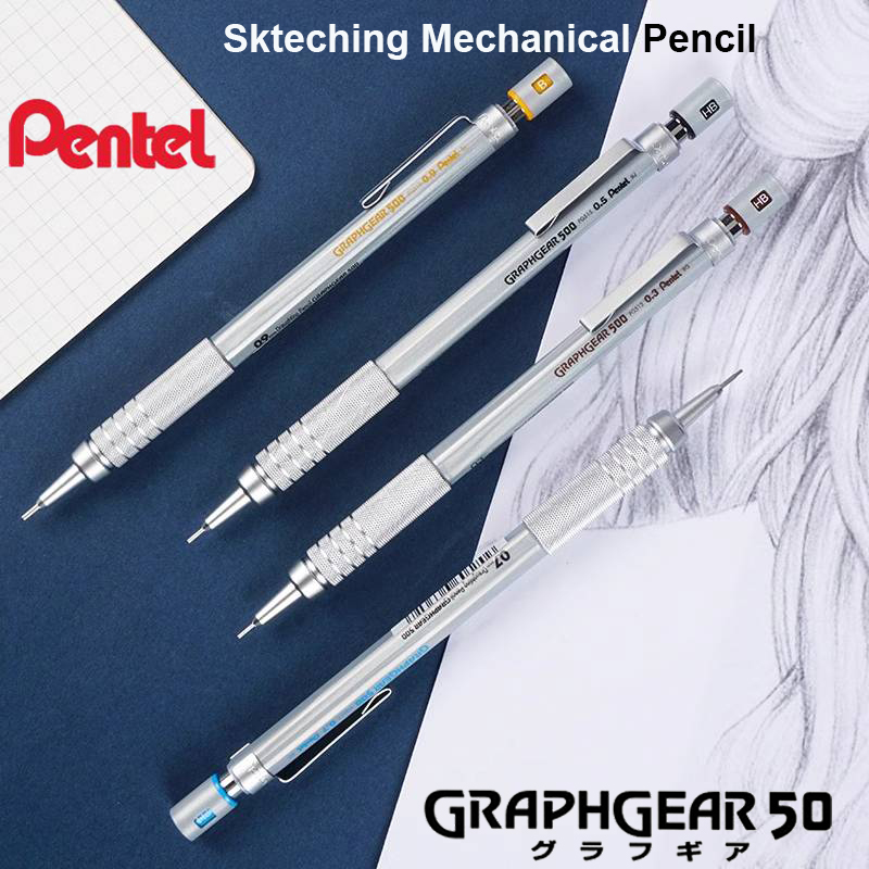 Pentel Pen Energel - Pentel ดินสอ GraphGear 500 Non-Breakable ตะกั่วดินสออัตโนมัติ