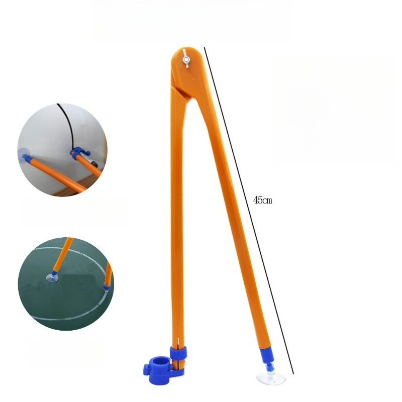 Compass Geometry Set - เข็มทิศพลาสติกขนาดใหญ่แบบแข็ง พร้อมปากกาไวท์บอร์ดแบบสองหัว อุปกรณ์วาดเขียนเรขาคณิตอเนกประสงค์ สำหรับครูในห้องเรียน