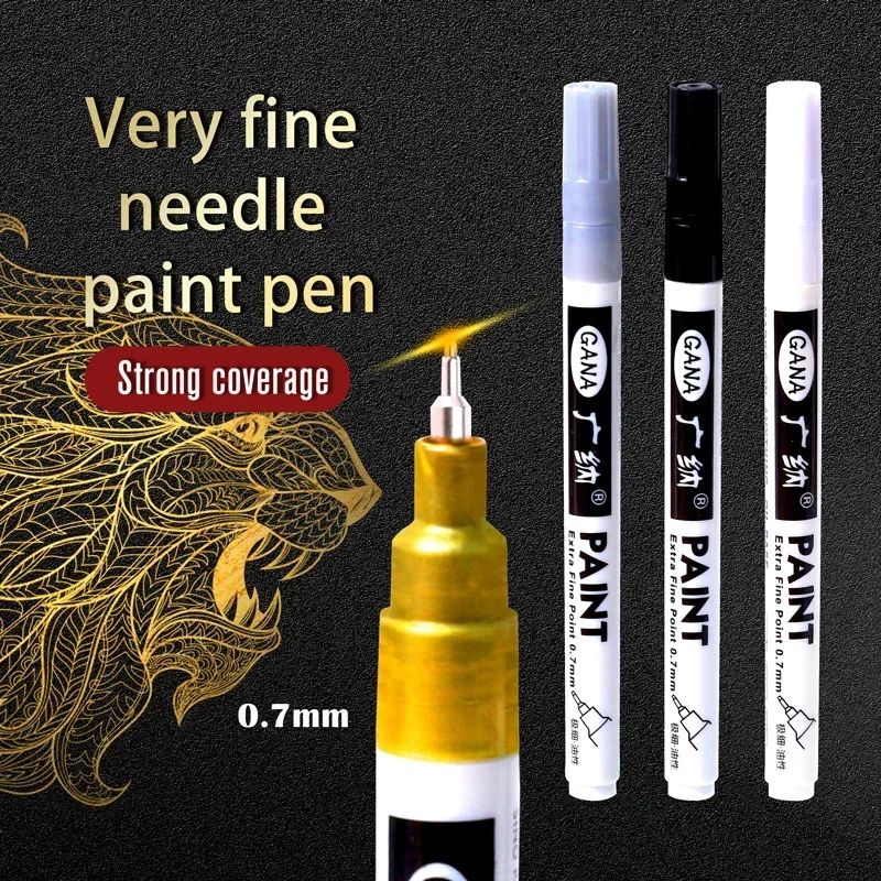 Whiteboard Marker Set - ปากกาเพ้นท์สีน้ำมัน 4 ด้าม/ชุด สีขาว สีดำ แบบถาวร