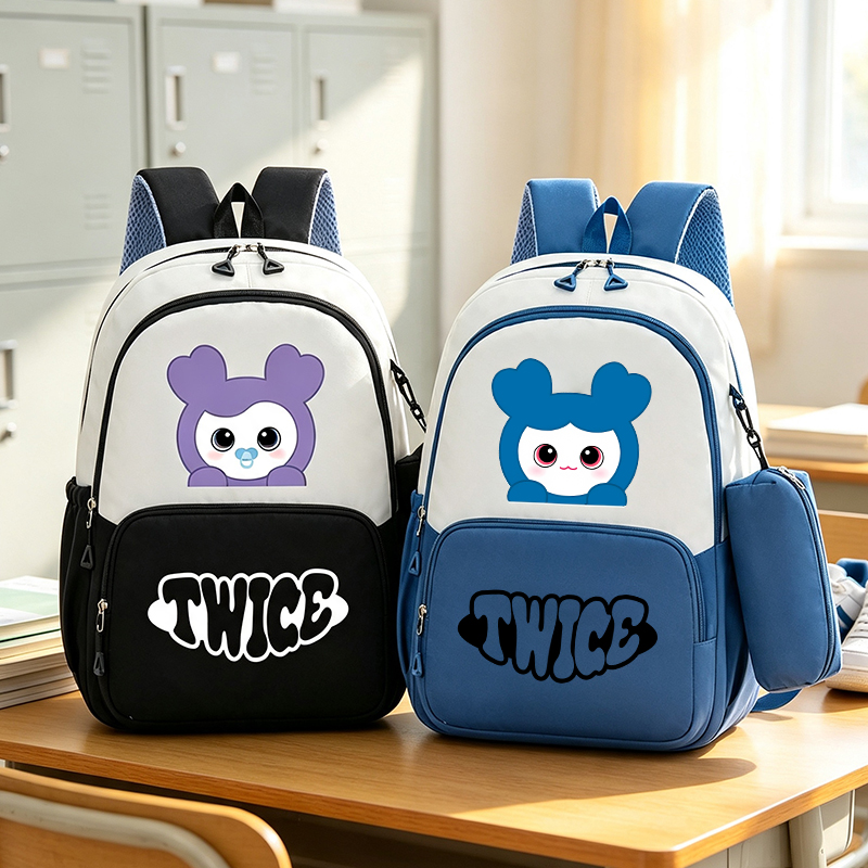 Pencil Case Large - กระเป๋าเป้ซีรีส์ Twices พร้อมกล่องดินสอ น่ารัก จีฮโย จูยู