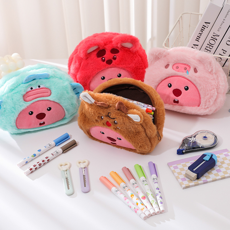 Pencil Case Large - กระเป๋าใส่ดินสอการ์ตูนน่ารักสำหรับนักเรียน กระเป๋าเก็บของอเนกประสงค์สำหรับใส่ปากกา แปรงแต่งหน้า ปากกามาร์คเกอร์ ความจุเยอะ กล่องใส่ปากกา