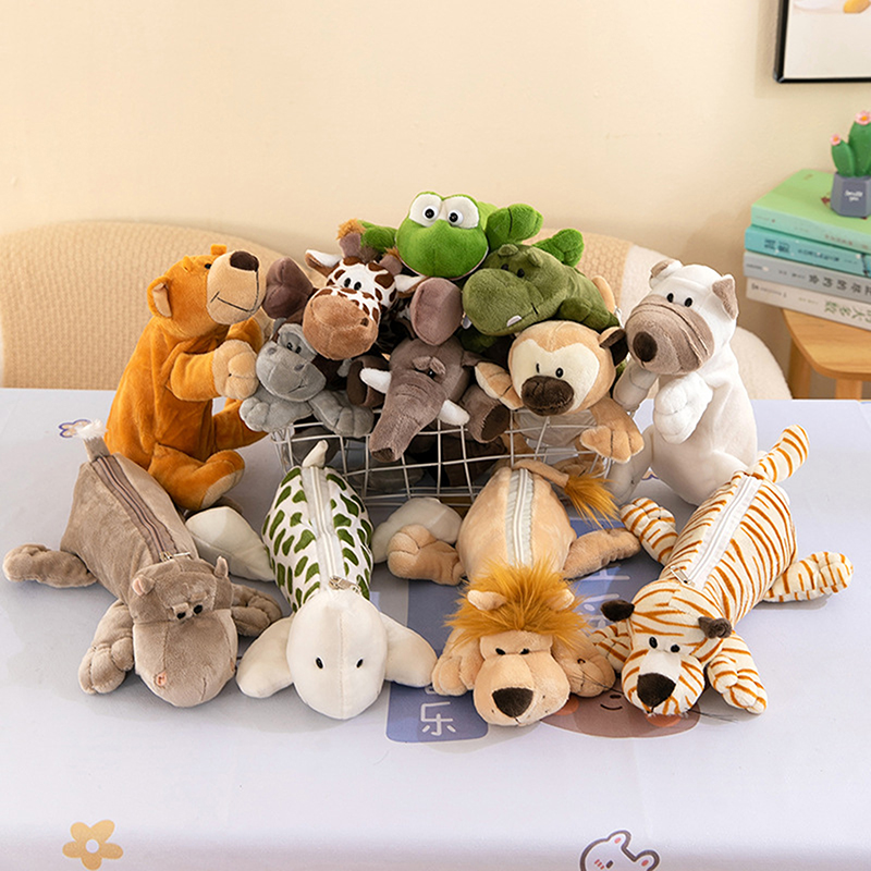 Lion Stationery & Office Supply(Kunshan)Co.Ltd - กระเป๋าใส่ปากกาลายการ์ตูนรูปช้างและสิงโตขนาดใหญ่ สำหรับใส่อุปกรณ์การเรียนและเครื่องเขียน ของขวัญสำหรับเด็ก