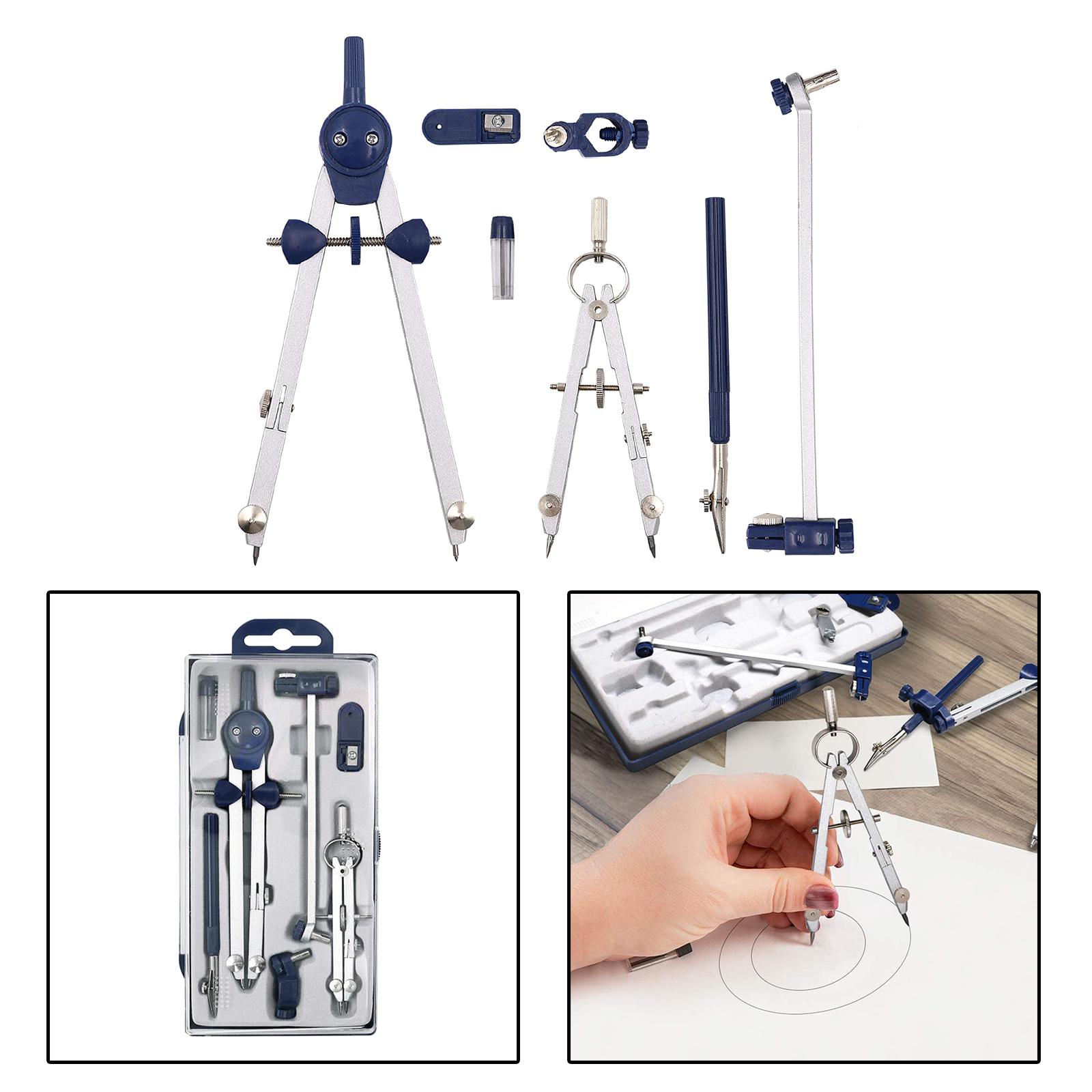 ชุดเรขาคณิต7ชิ้นเครื่องมือความ - Compass Geometry Set บทวิจารณ์และราคา
