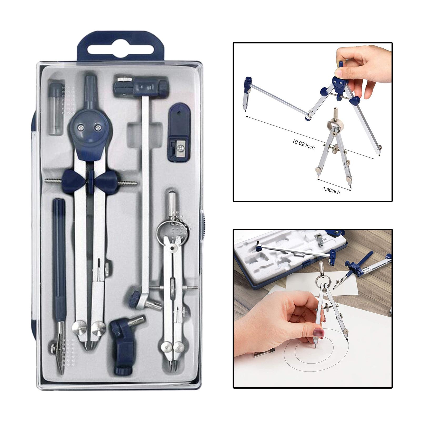 ชุดเรขาคณิต7ชิ้นเครื่องมือความ - Compass Geometry Set บทวิจารณ์และราคา