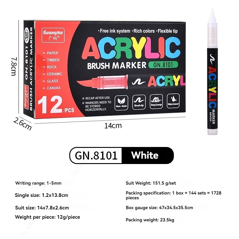 ชุดปากกาอะคริลิคหัวนุ่มพรีเมีย - Whiteboard Marker Set บทวิจารณ์และราคา