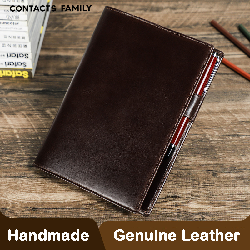 หนังแท้แฮนด์เมด A5แล็ปท็อปพร้อ - Stationery Supply Business บทวิจารณ์และราคา