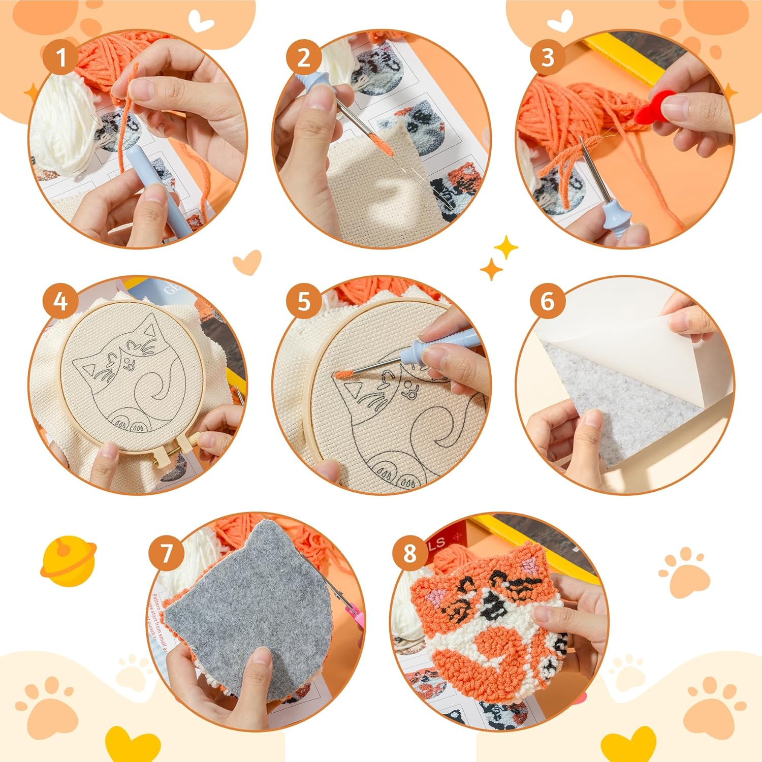6pcs Punch เข็มเย็บปักถักร้อยช - Graph Paper Pad บทวิจารณ์และราคา