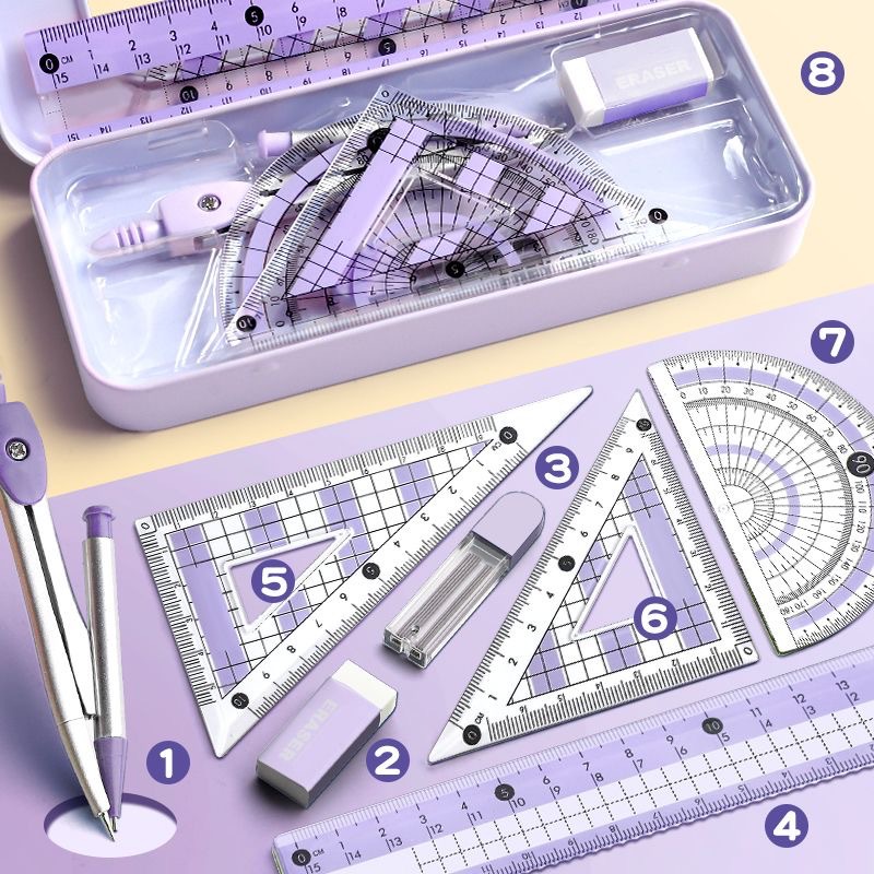ชุดวงเวียนและไม้บรรทัดสำหรับนั - Compass Geometry Set บทวิจารณ์และราคา
