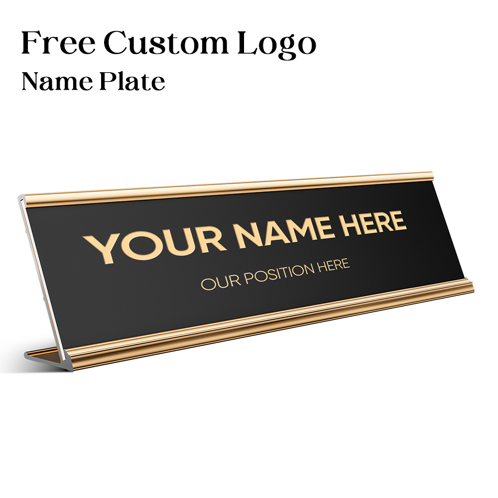 ป้ายชื่อสำนักงานแบบกำหนดเองฟรี - Desk Name Plate บทวิจารณ์และราคา
