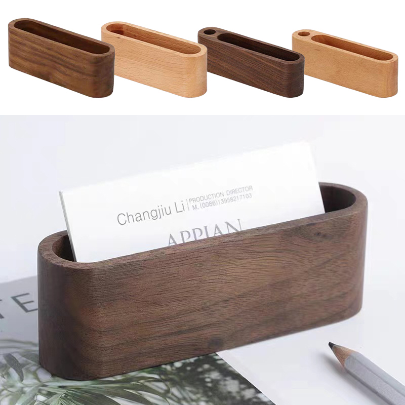 ผู้ถือบัตรธุรกิจไม้Organizerโต - Desk Name Plate บทวิจารณ์และราคา