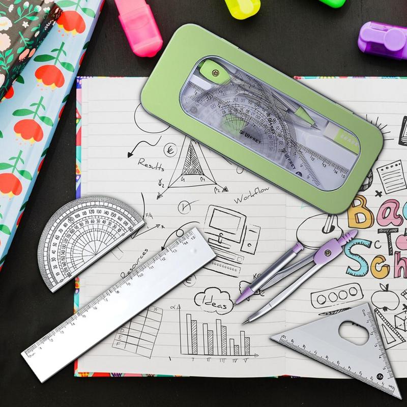 ไม้โปรแทรกเตอร์และชุดเข็มทิศชุ - Compass Geometry Set บทวิจารณ์และราคา