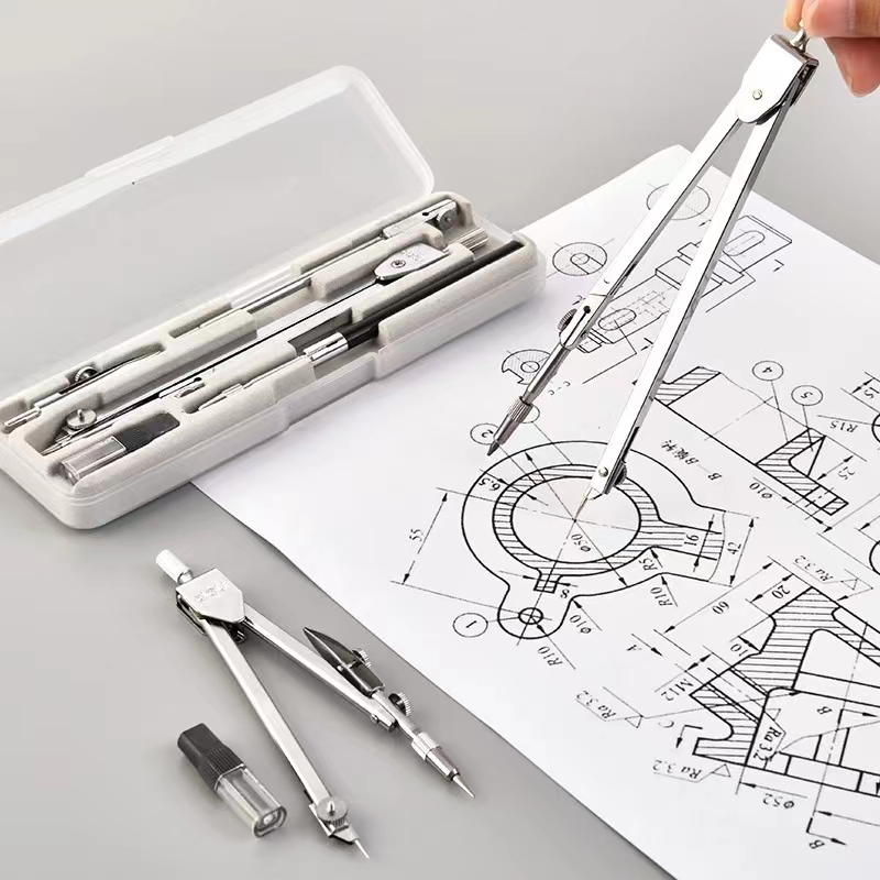 สแตนเลสร่างชุดทนทานวาดเข็มทิศค - Compass Geometry Set บทวิจารณ์และราคา