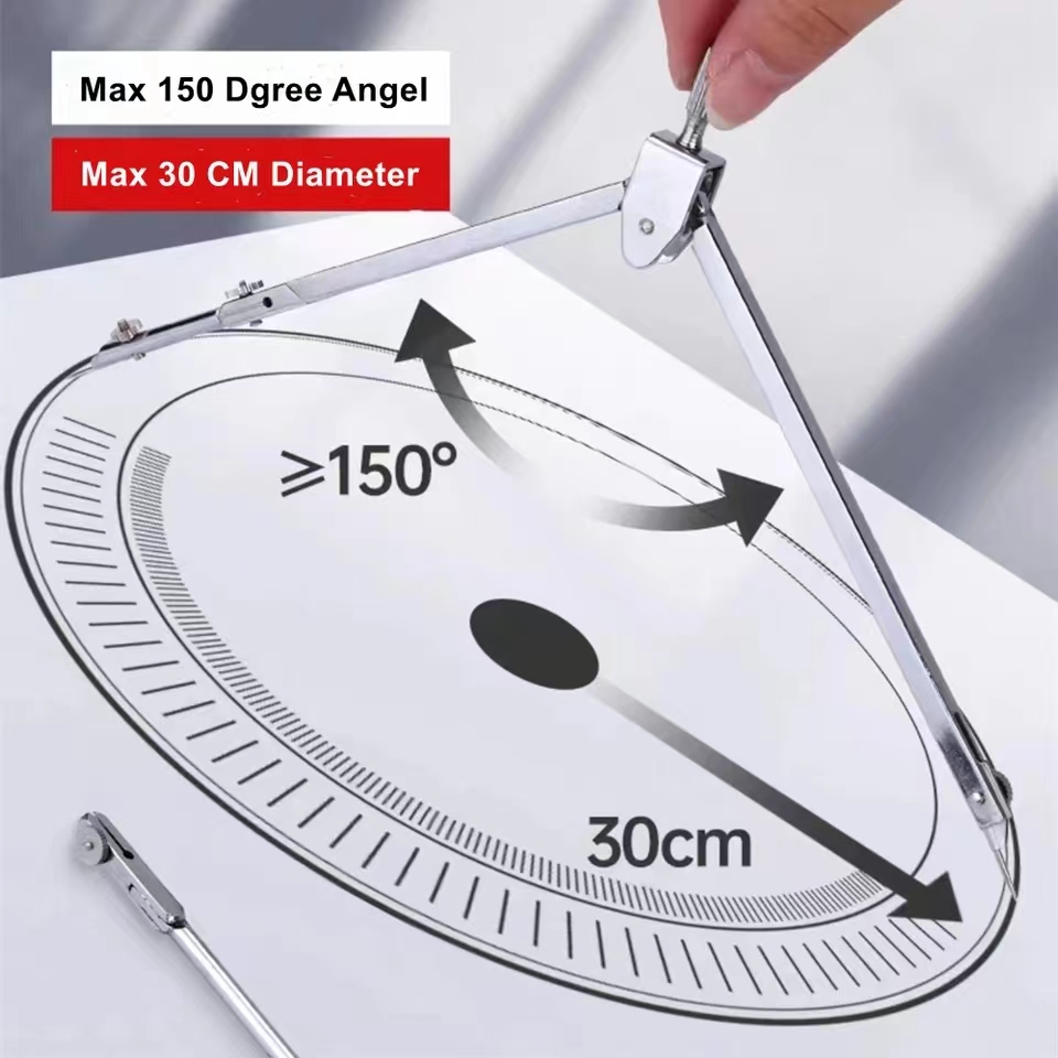 สแตนเลสร่างชุดทนทานวาดเข็มทิศค - Compass Geometry Set บทวิจารณ์และราคา