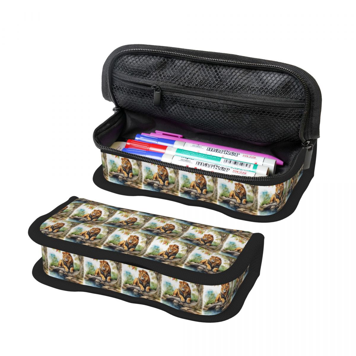 กล่องใส่ดินสอลายสิงโตในป่า สำห - Lion Stationery & Office Supply(Kunshan)Co.Ltd บทวิจารณ์และราคา