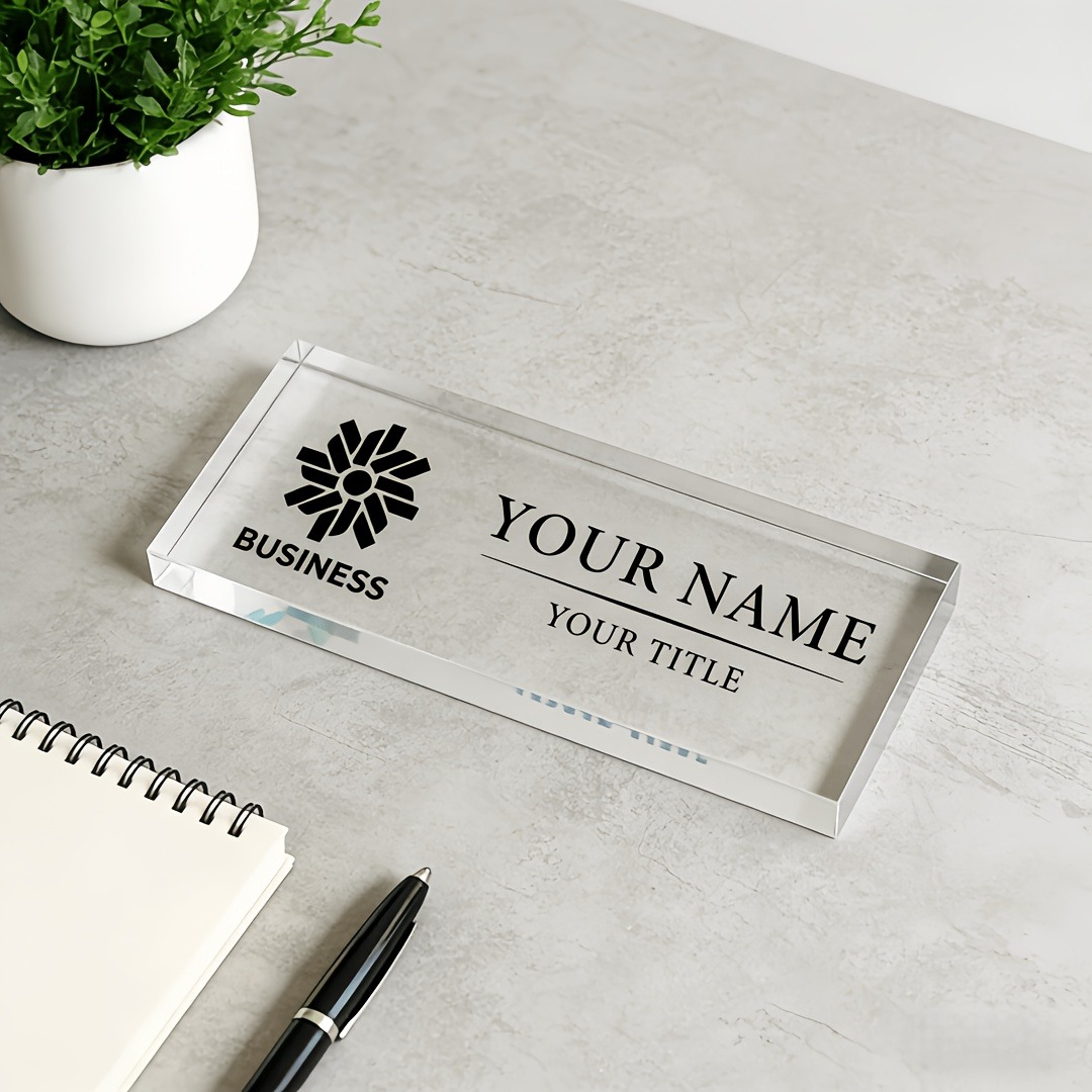 ป้ายชื่ออะคริลิกแบบแบน 2 มิติ  - Desk Name Plate บทวิจารณ์และราคา