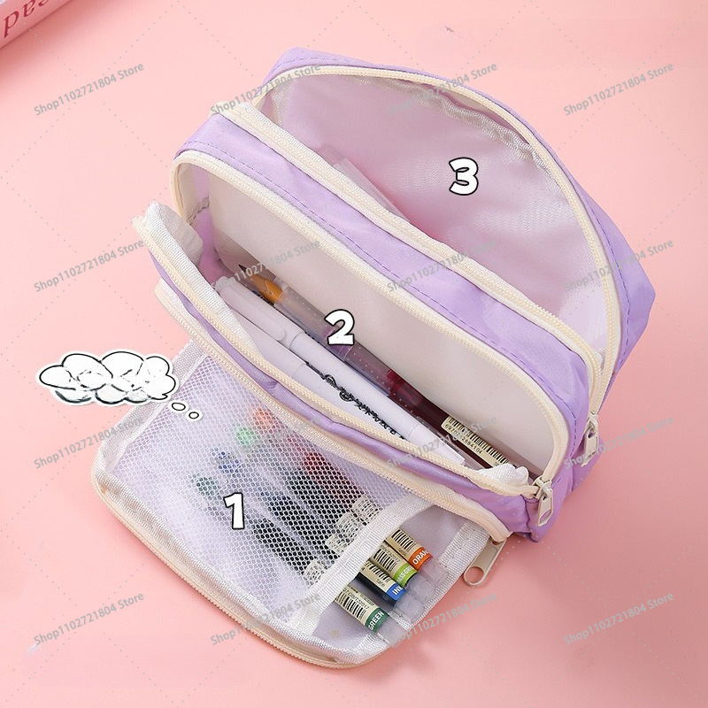 กระเป๋าใส่ดินสอผ้าแคนวาสขนาดให - Pencil Case Large บทวิจารณ์และราคา