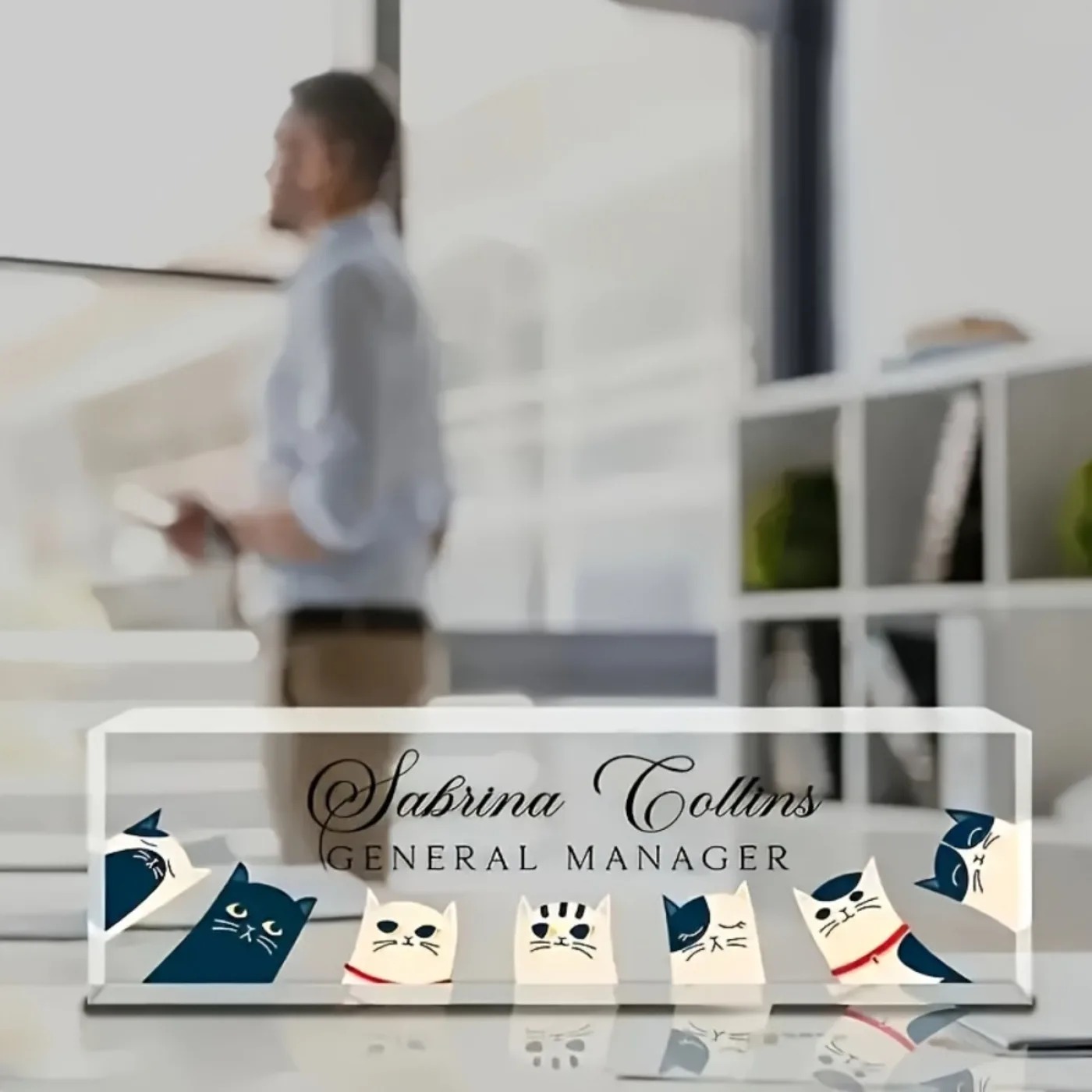 [2D Flat] ป้ายชื่ออะคริลิกใสลา - Desk Name Plate บทวิจารณ์และราคา