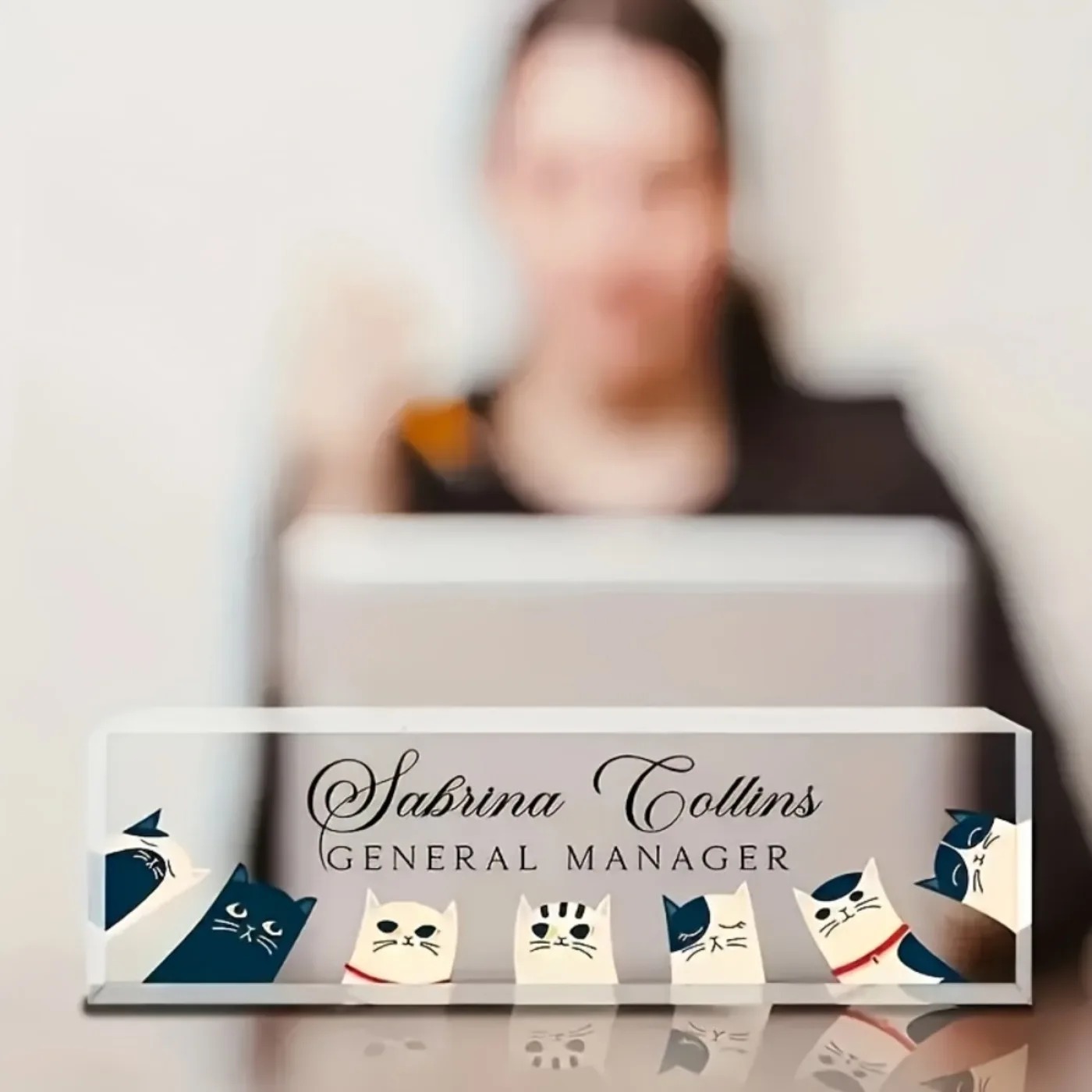 [2D Flat] ป้ายชื่ออะคริลิกใสลา - Desk Name Plate บทวิจารณ์และราคา