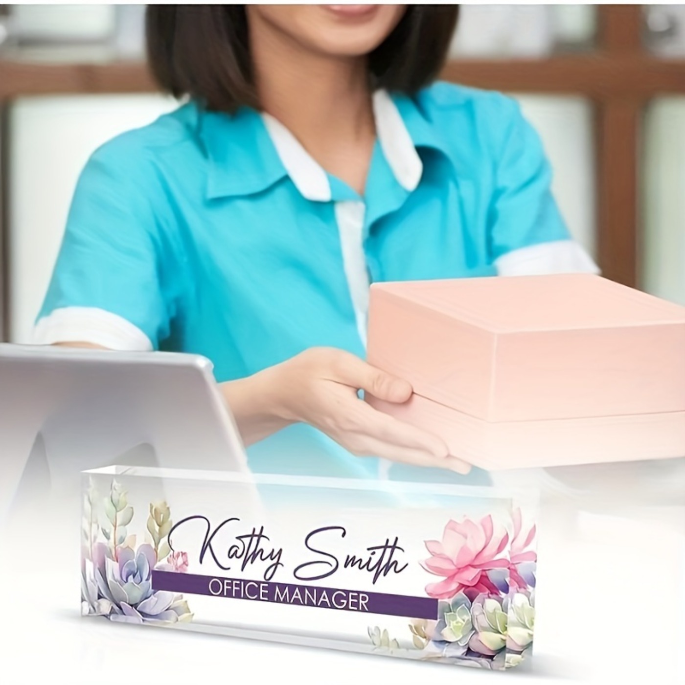 ป้ายชื่ออะคริลิค 2 มิติ แบบกำห - Desk Name Plate บทวิจารณ์และราคา